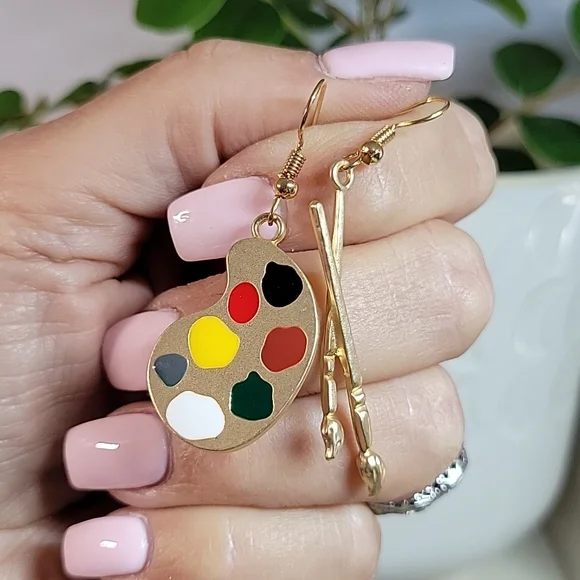 Painter's Palette Drop Earrings - Picture 6 of 6